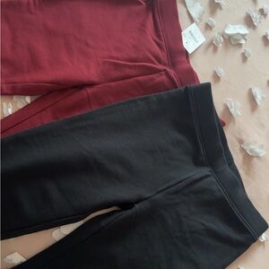 J. Crew Kids' Burgundy and Black Leggings